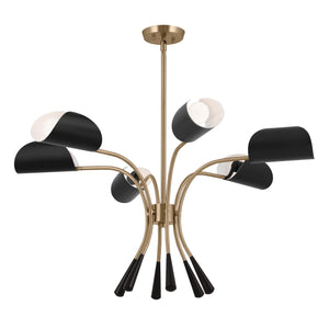 Kichler - 52559CPZBK - Six Light Chandelier - Arcus - Champagne Bronze