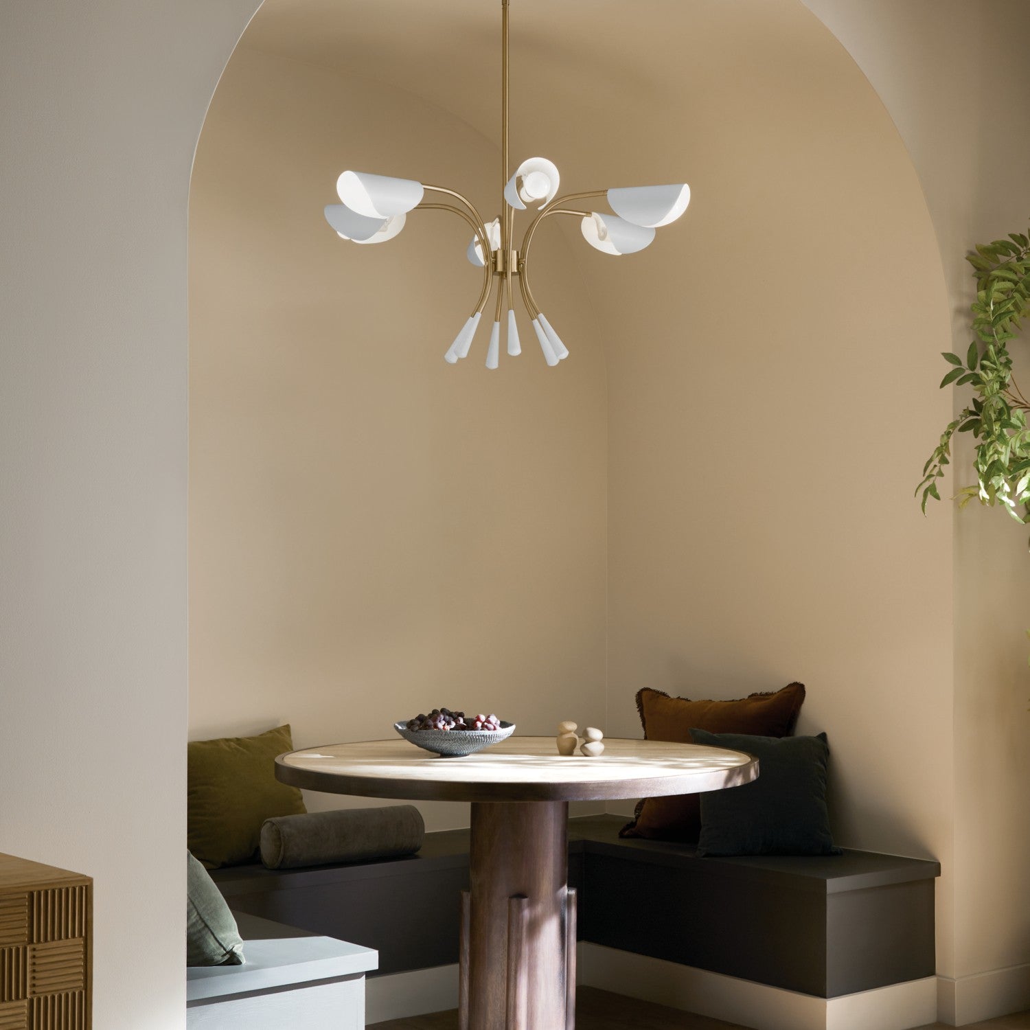 Kichler - 52559CPZWH - Six Light Chandelier - Arcus - Champagne Bronze
