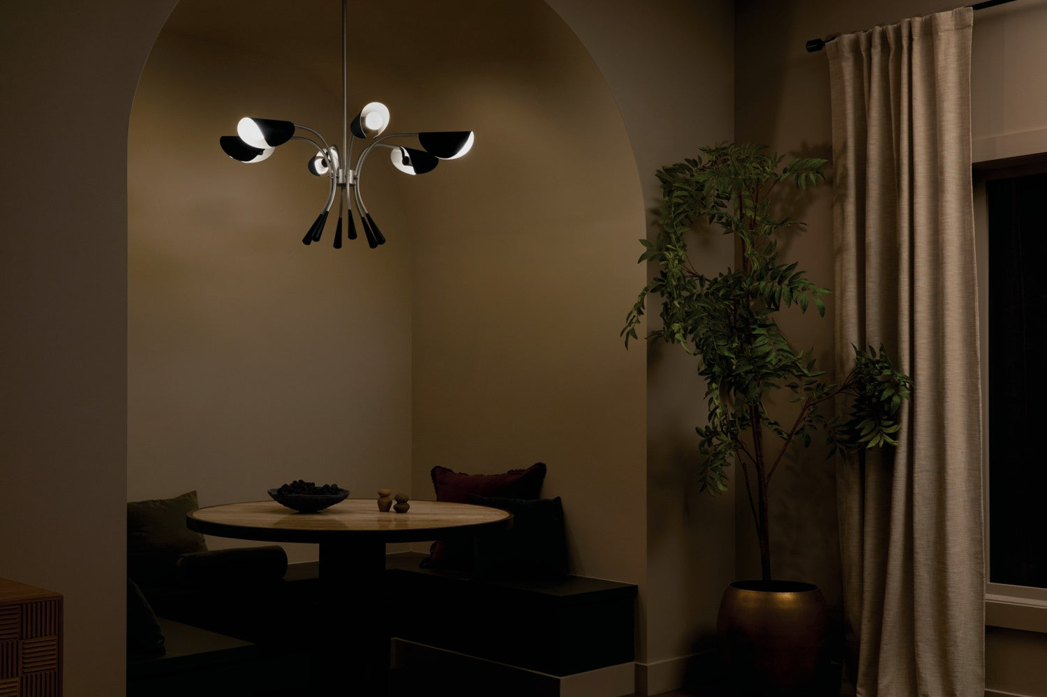 Kichler - 52559SN - Six Light Chandelier - Arcus - Satin Nickel