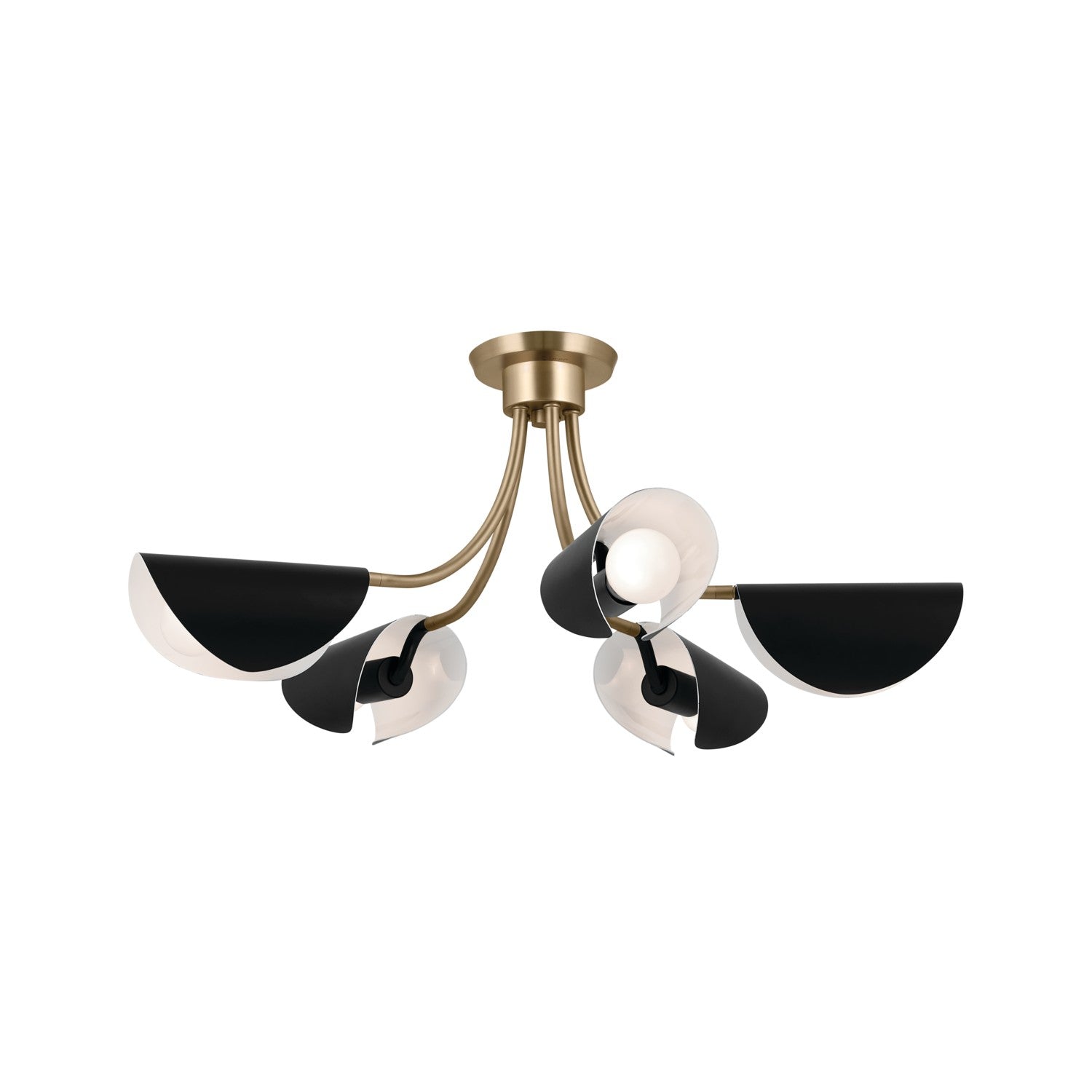 Kichler - 52558CPZBK - Five Light Chandelier/Semi Flush - Arcus - Champagne Bronze