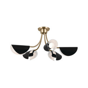 Kichler - 52558CPZBK - Five Light Chandelier/Semi Flush - Arcus - Champagne Bronze