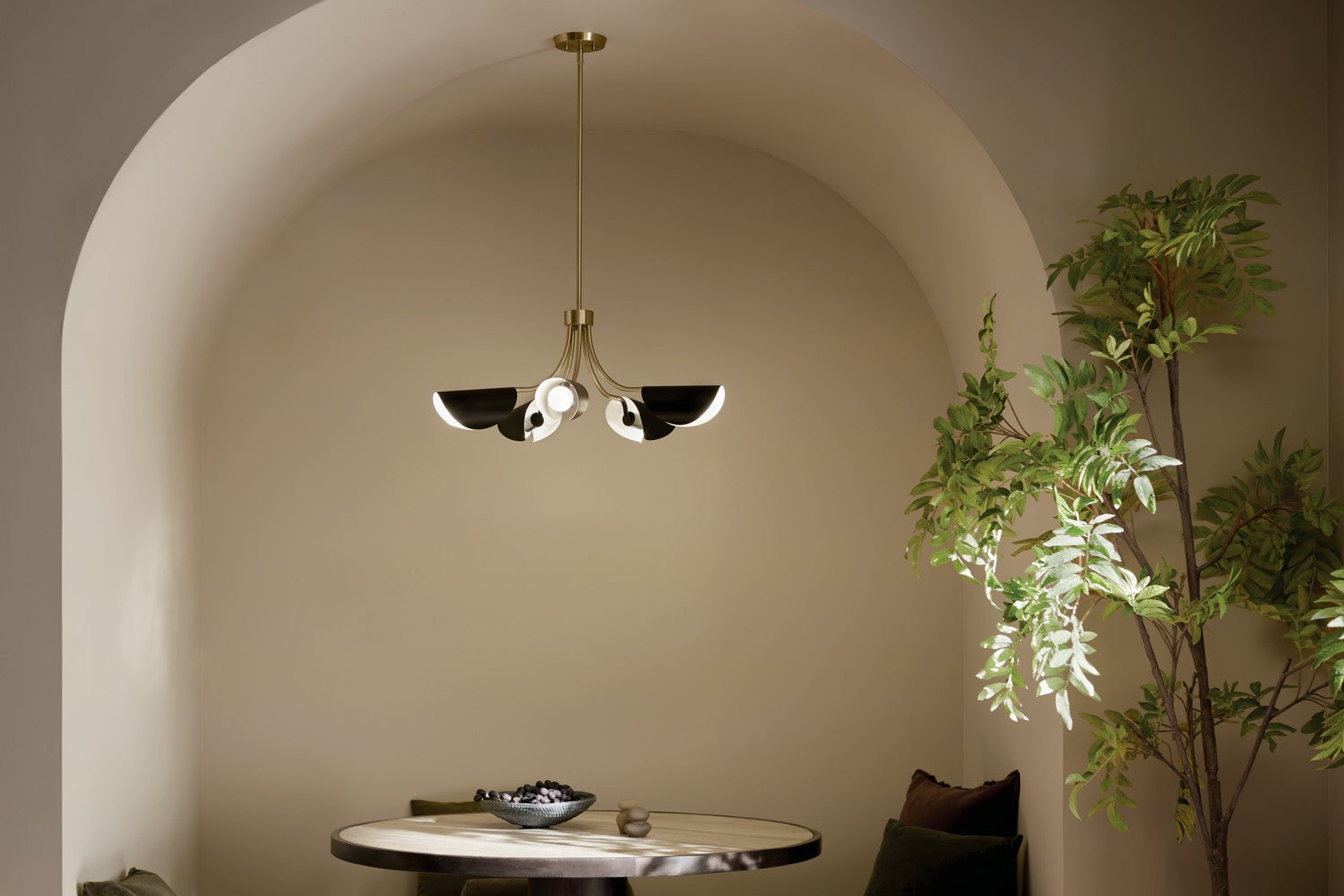 Kichler - 52558CPZBK - Five Light Chandelier/Semi Flush - Arcus - Champagne Bronze