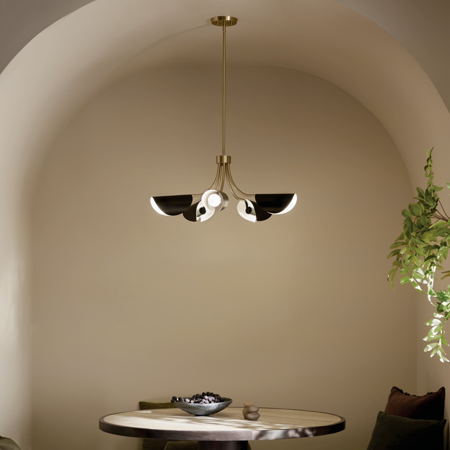 Kichler - 52558CPZBK - Five Light Chandelier/Semi Flush - Arcus - Champagne Bronze