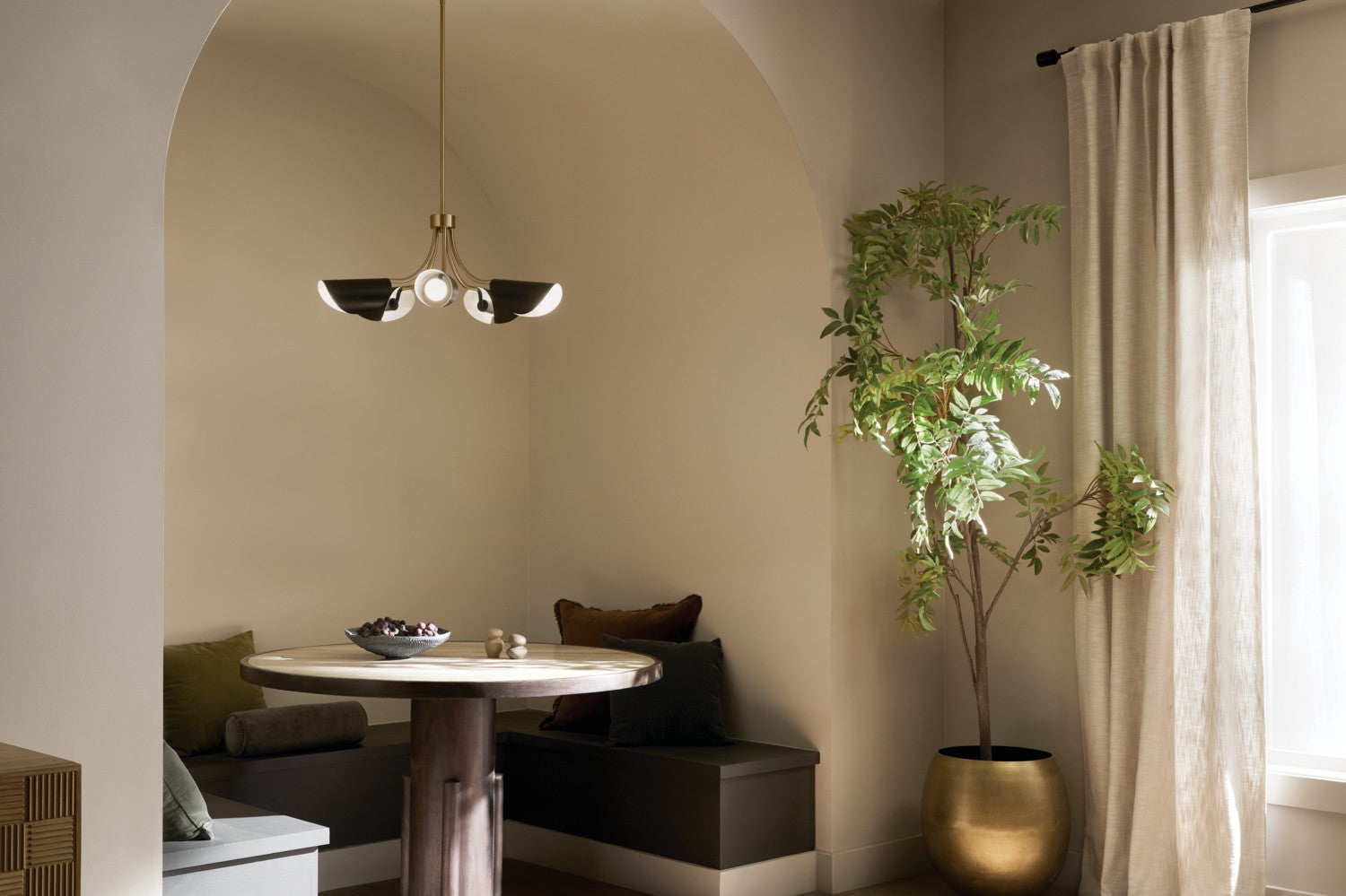 Kichler - 52558CPZBK - Five Light Chandelier/Semi Flush - Arcus - Champagne Bronze