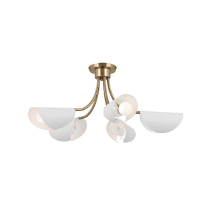 Kichler - 52558CPZWH - Five Light Chandelier/Semi Flush - Arcus - Champagne Bronze
