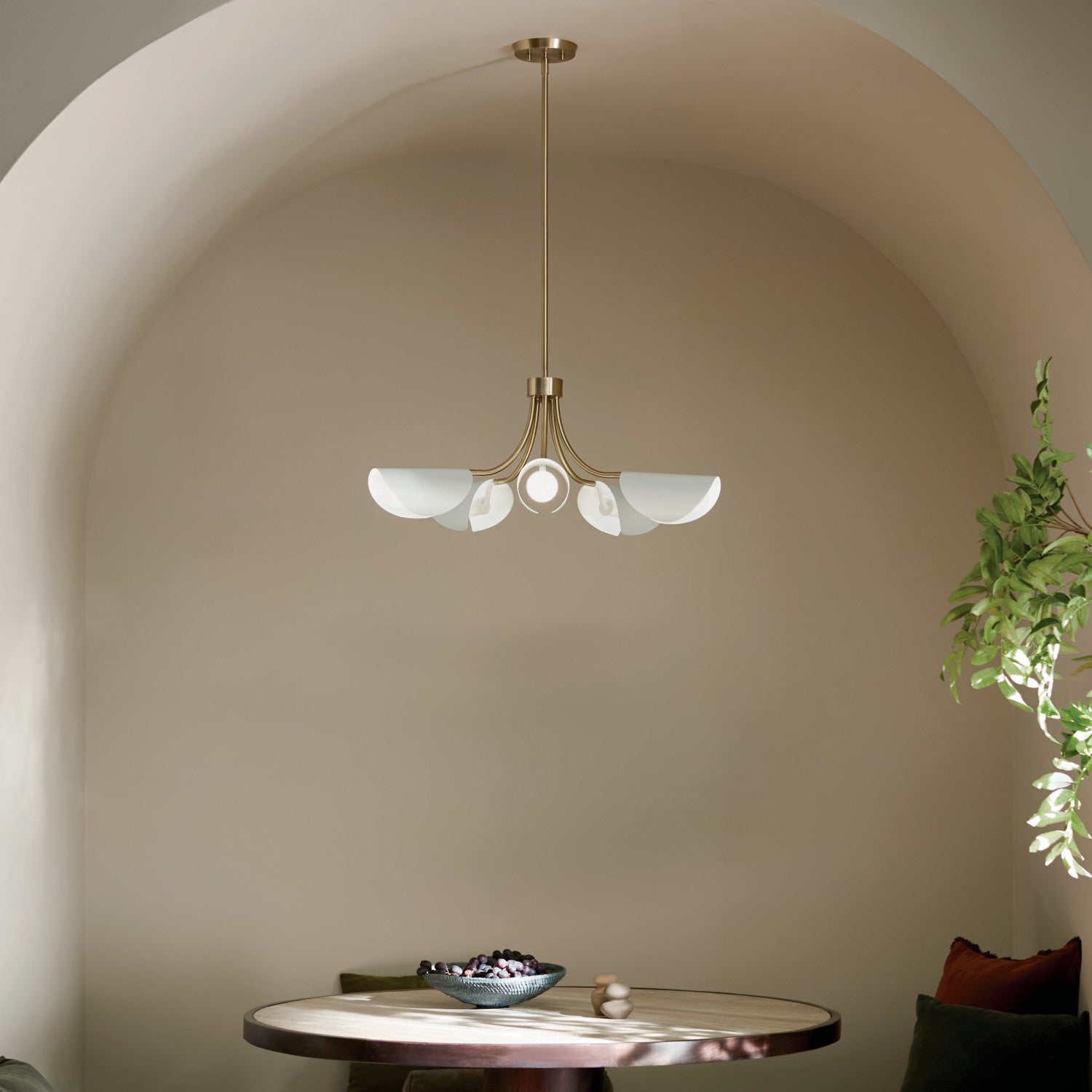 Kichler - 52558CPZWH - Five Light Chandelier/Semi Flush - Arcus - Champagne Bronze