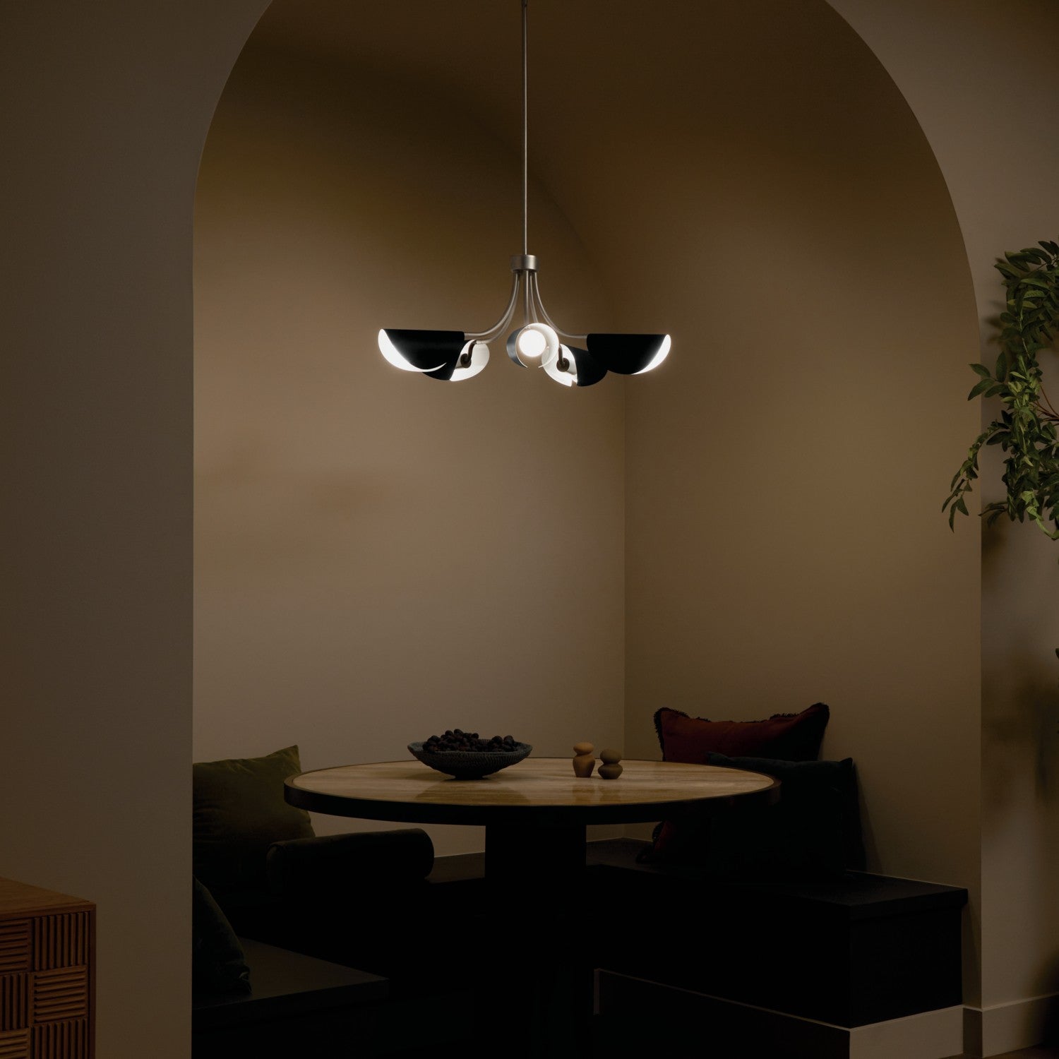 Kichler - 52558SN - Five Light Chandelier/Semi Flush - Arcus - Satin Nickel