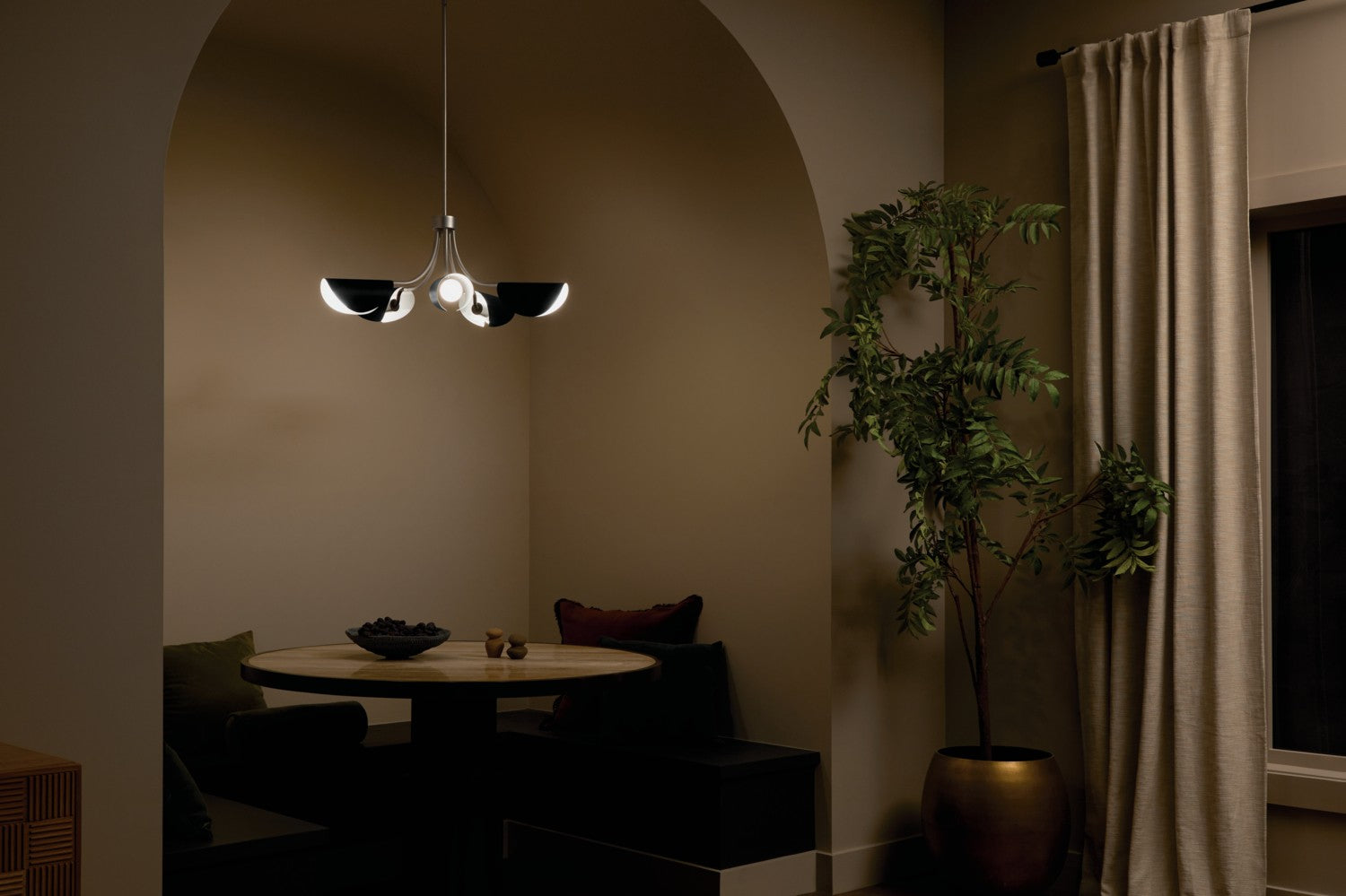 Kichler - 52558SN - Five Light Chandelier/Semi Flush - Arcus - Satin Nickel