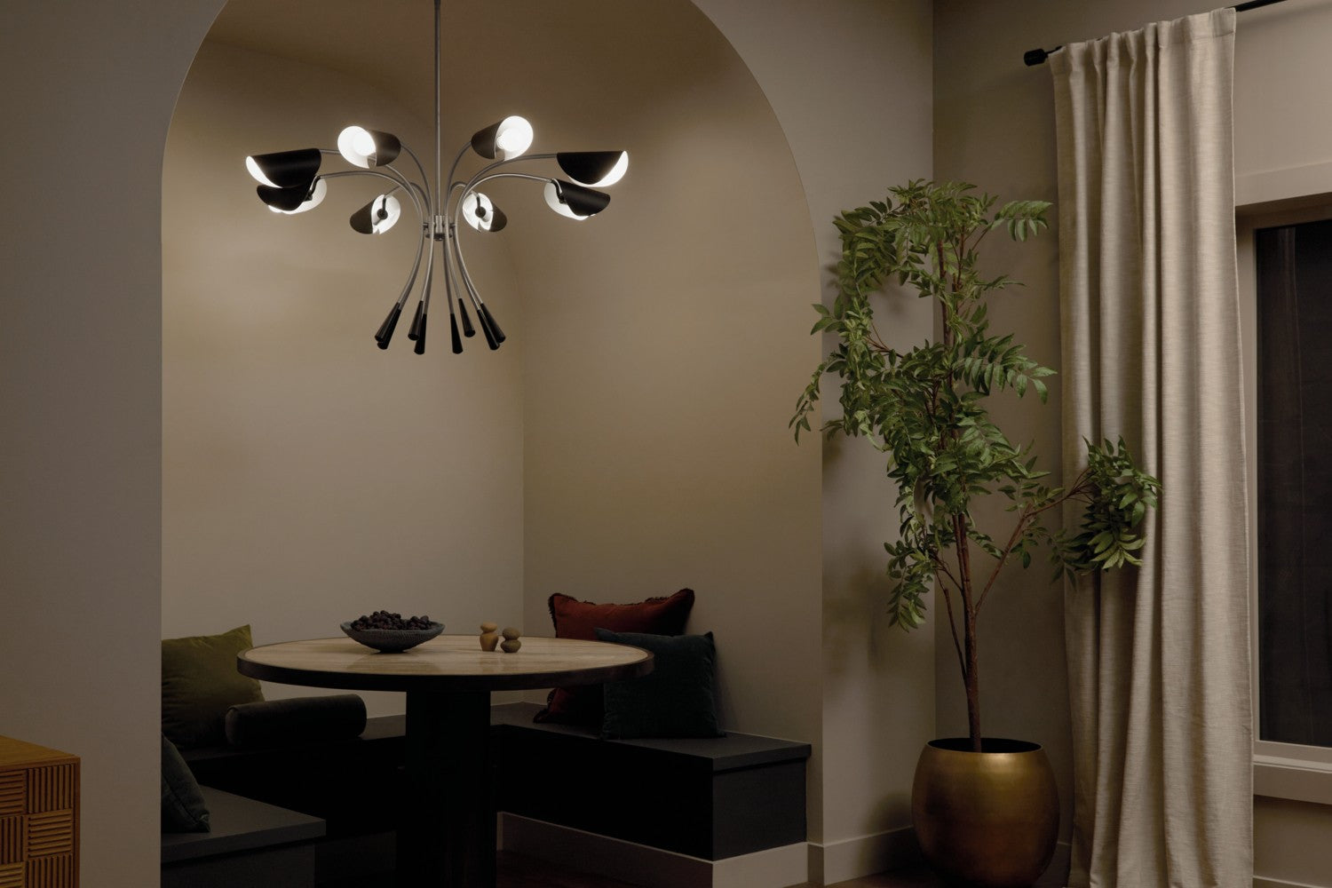 Kichler - 52560SN - Eight Light Chandelier - Arcus - Satin Nickel