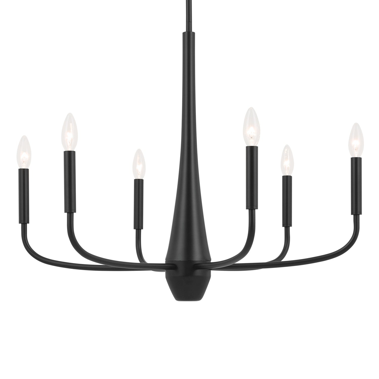 Kichler - 52525BK - Six Light Chandelier - Deela - Black