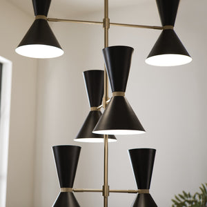 Kichler - 52568CPZBK - 12 Light Foyer Chandelier - Phix - Champagne Bronze