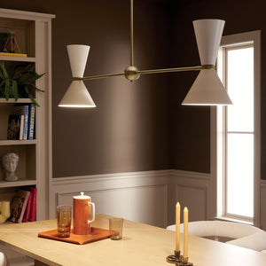 Kichler - 52569CPZGRG - Four Light Linear Chandelier - Phix - Champagne Bronze