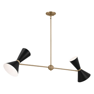 Kichler - 52569CPZBK - Four Light Linear Chandelier - Phix - Champagne Bronze