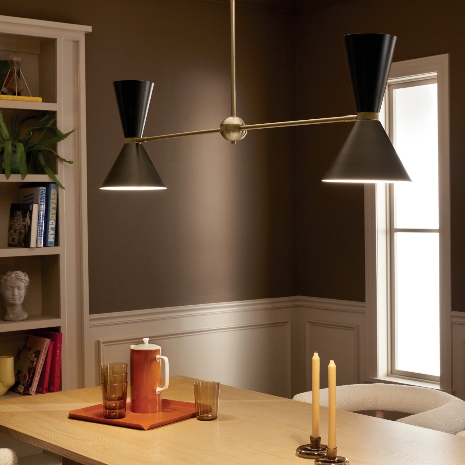 Kichler - 52569CPZBK - Four Light Linear Chandelier - Phix - Champagne Bronze