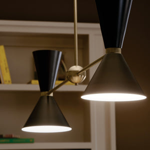 Kichler - 52569CPZBK - Four Light Linear Chandelier - Phix - Champagne Bronze