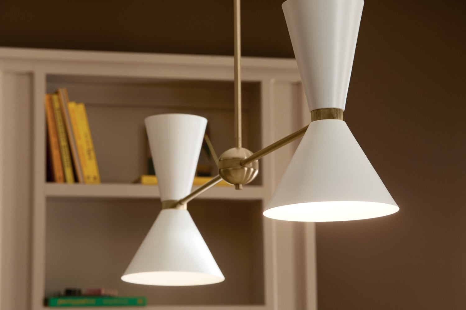 Kichler - 52569CPZWH - Four Light Linear Chandelier - Phix - Champagne Bronze