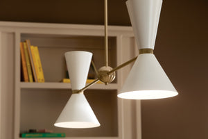 Kichler - 52569CPZWH - Four Light Linear Chandelier - Phix - Champagne Bronze