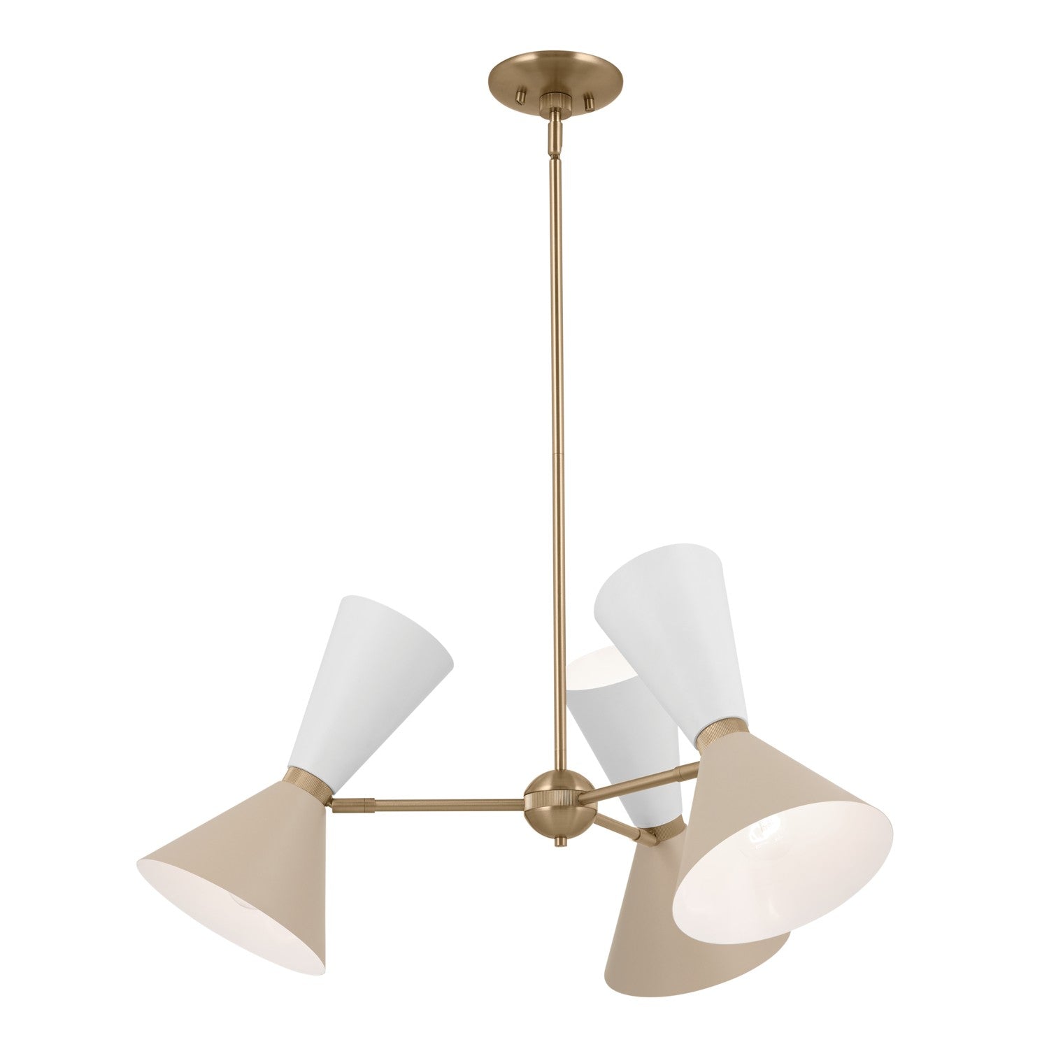 Kichler - 52565CPZGRG - Six Light Chandelier - Phix - Champagne Bronze