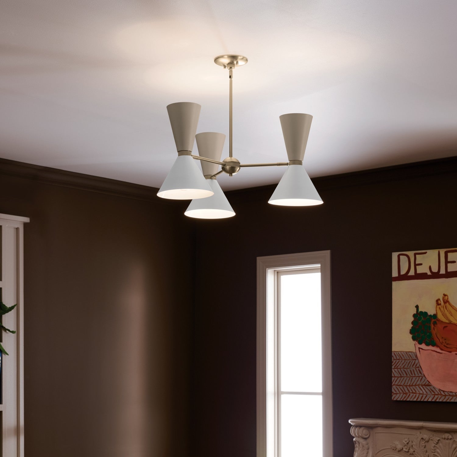 Kichler - 52565CPZGRG - Six Light Chandelier - Phix - Champagne Bronze