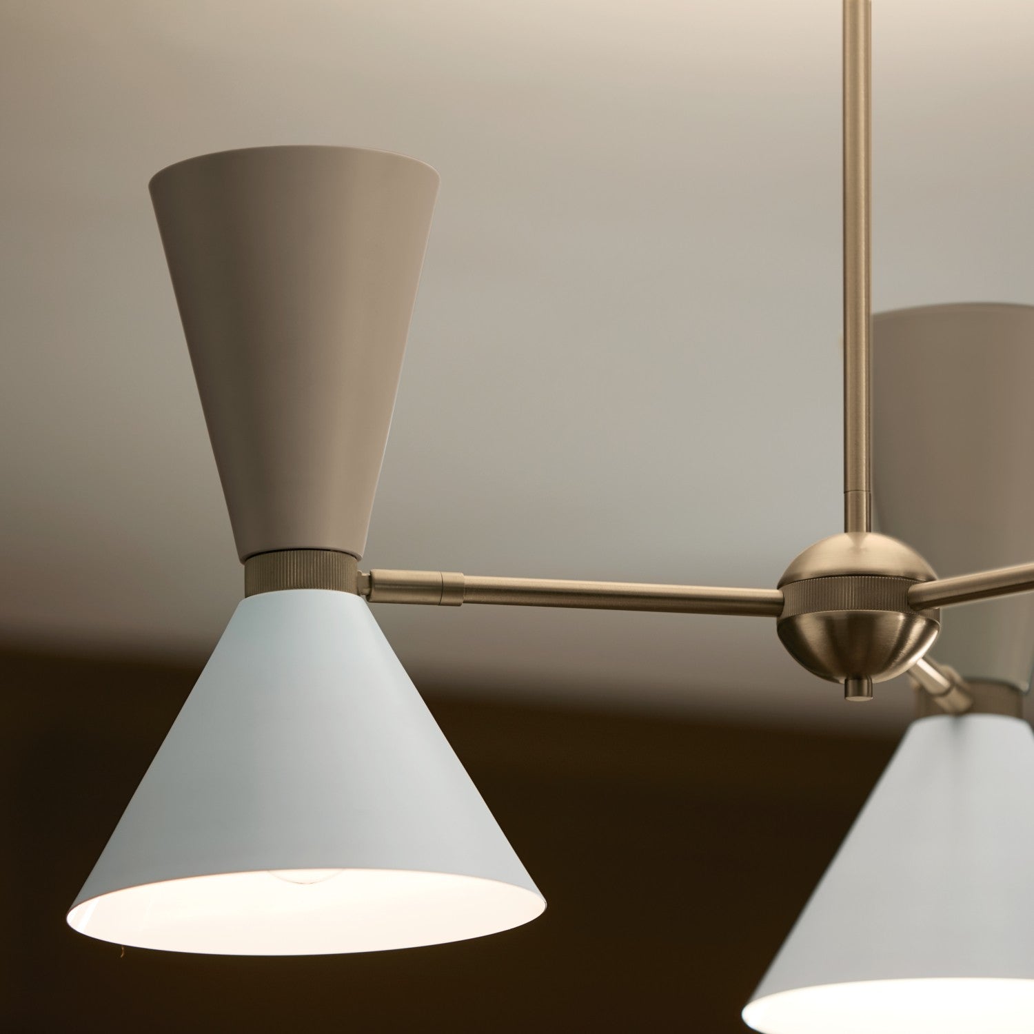 Kichler - 52565CPZGRG - Six Light Chandelier - Phix - Champagne Bronze