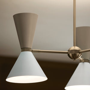 Kichler - 52565CPZGRG - Six Light Chandelier - Phix - Champagne Bronze