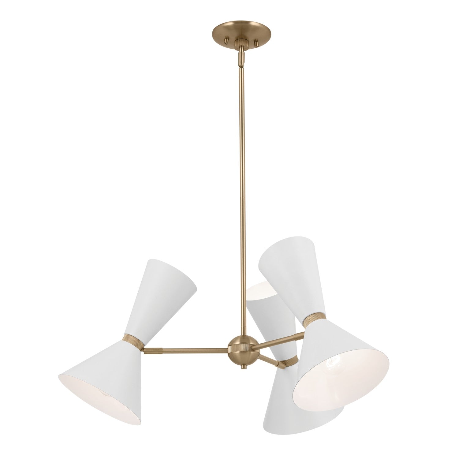 Kichler - 52565CPZWH - Six Light Chandelier - Phix - Champagne Bronze