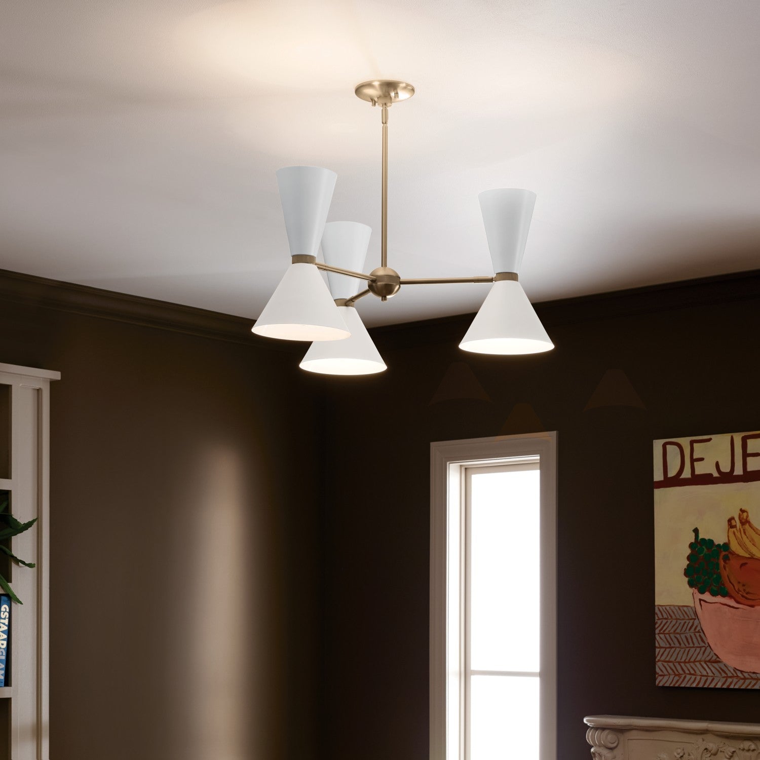 Kichler - 52565CPZWH - Six Light Chandelier - Phix - Champagne Bronze