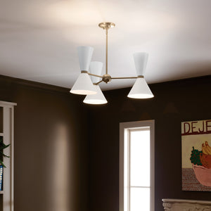 Kichler - 52565CPZWH - Six Light Chandelier - Phix - Champagne Bronze