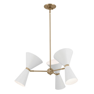 Kichler - 52565CPZWH - Six Light Chandelier - Phix - Champagne Bronze