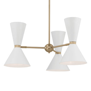 Kichler - 52565CPZWH - Six Light Chandelier - Phix - Champagne Bronze