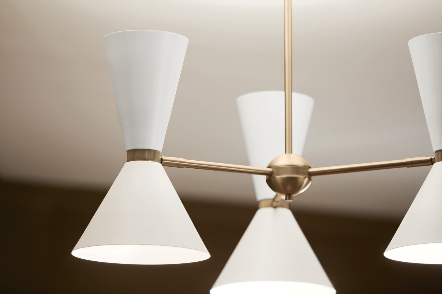 Kichler - 52565CPZWH - Six Light Chandelier - Phix - Champagne Bronze