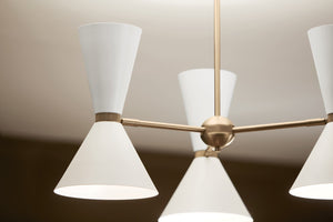 Kichler - 52565CPZWH - Six Light Chandelier - Phix - Champagne Bronze