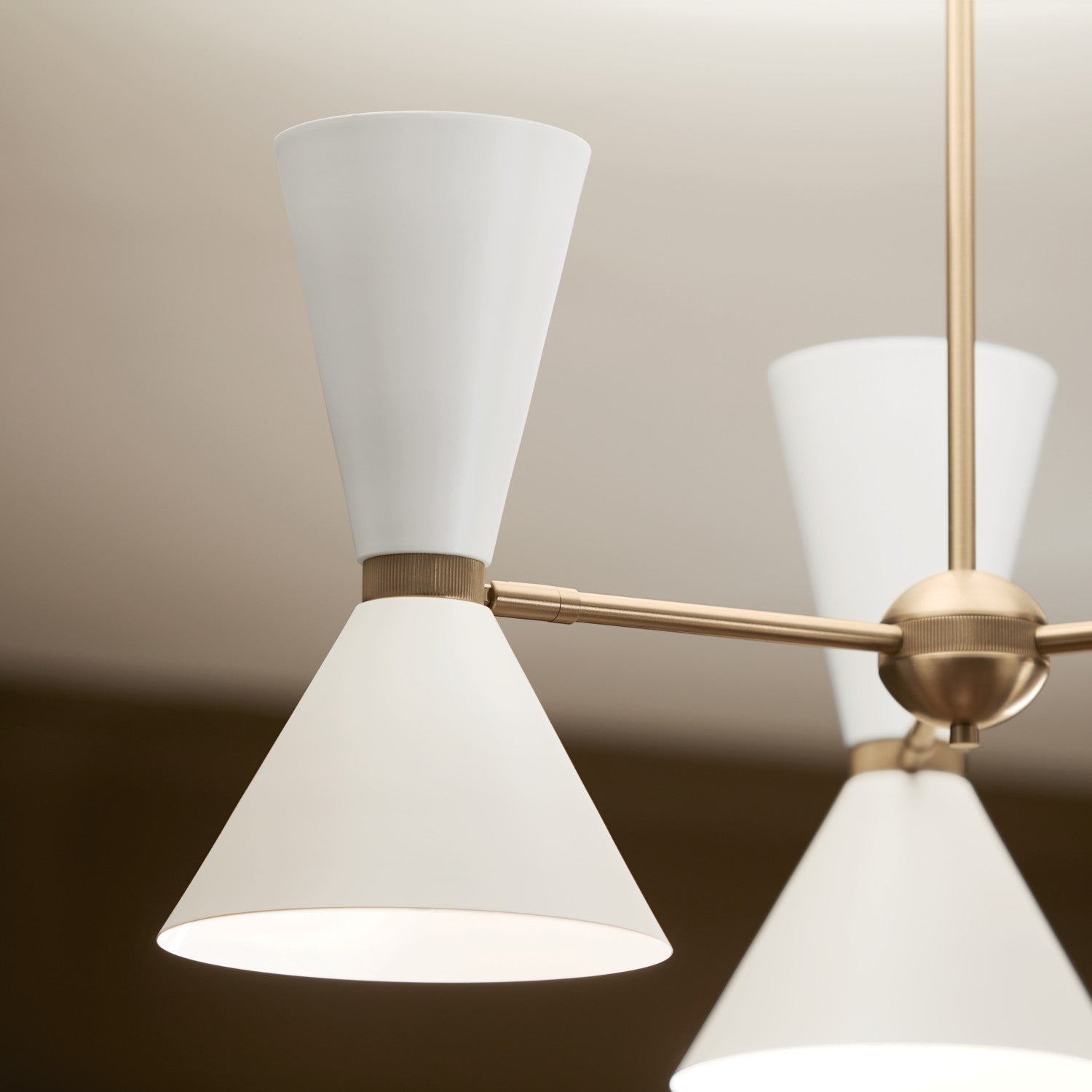 Kichler - 52565CPZWH - Six Light Chandelier - Phix - Champagne Bronze
