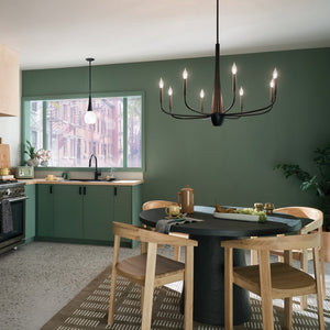 Kichler - 52526BK - Eight Light Chandelier - Deela - Black