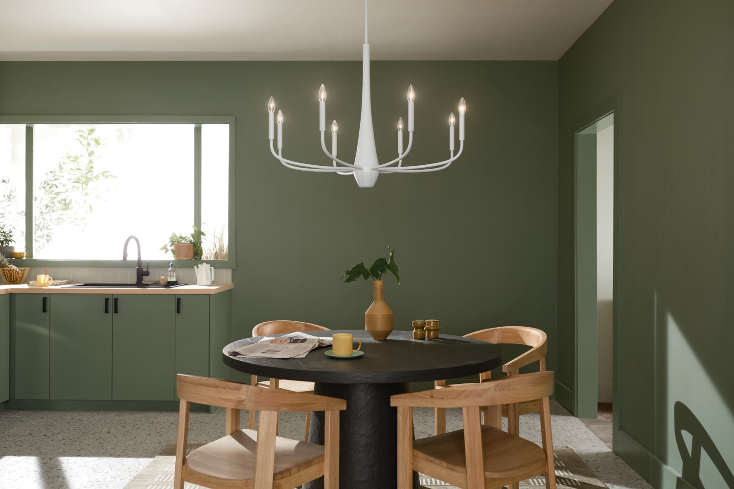 Kichler - 52526WH - Eight Light Chandelier - Deela - White