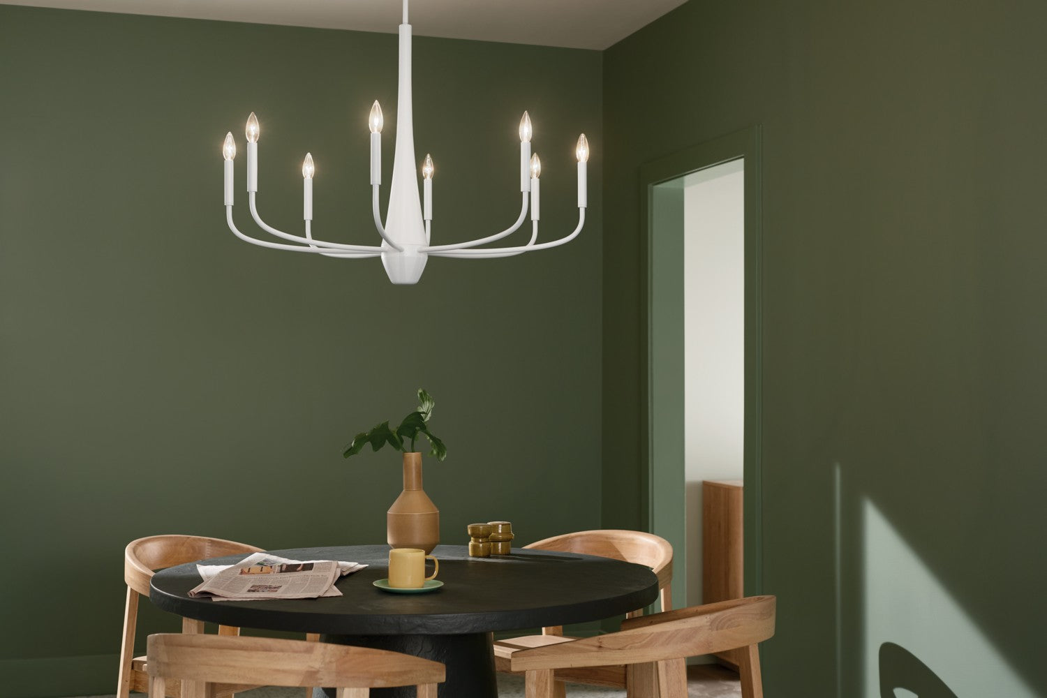 Kichler - 52526WH - Eight Light Chandelier - Deela - White