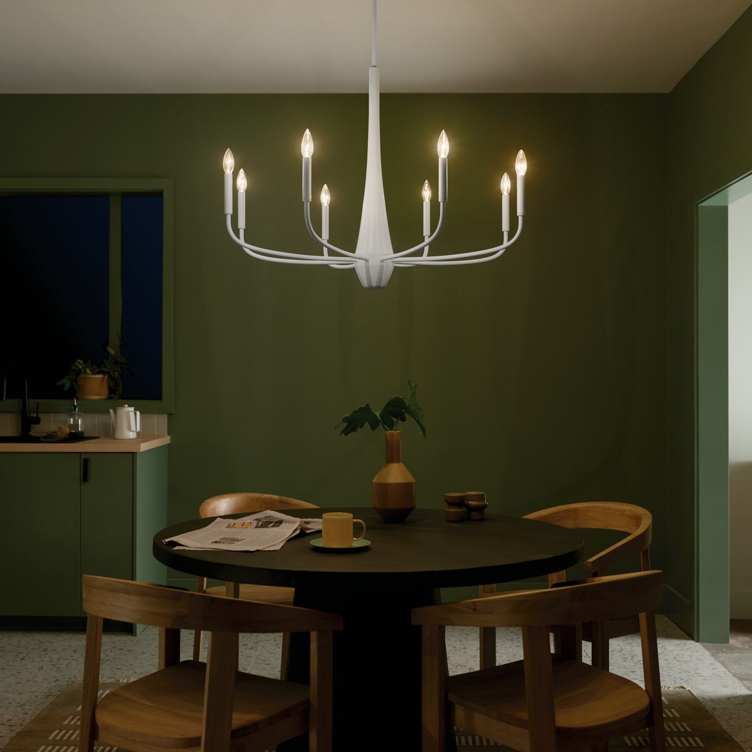 Kichler - 52526WH - Eight Light Chandelier - Deela - White