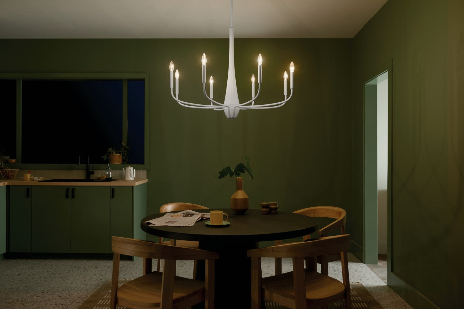 Kichler - 52526WH - Eight Light Chandelier - Deela - White