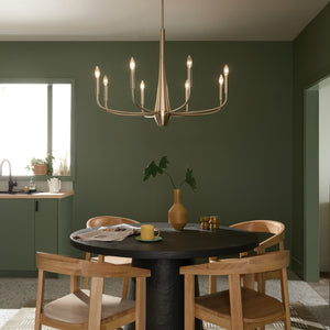 Kichler - 52526CPZ - Eight Light Chandelier - Deela - Champagne Bronze