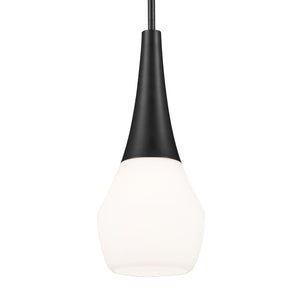 Kichler - 52529BK - One Light Pendant - Deela - Black