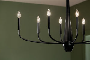 Kichler - 52528BK - Eight Light Chandelier - Deela - Black