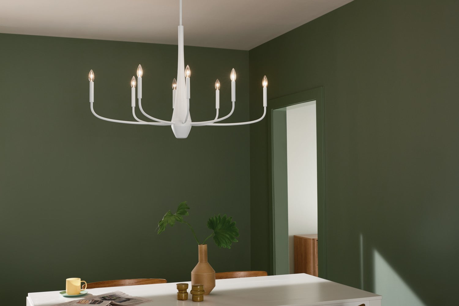 Kichler - 52528WH - Eight Light Chandelier - Deela - White