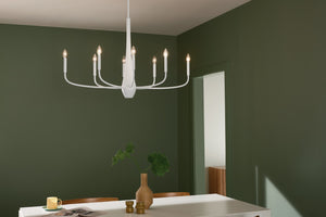 Kichler - 52528WH - Eight Light Chandelier - Deela - White