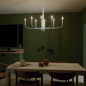 Kichler - 52528WH - Eight Light Chandelier - Deela - White