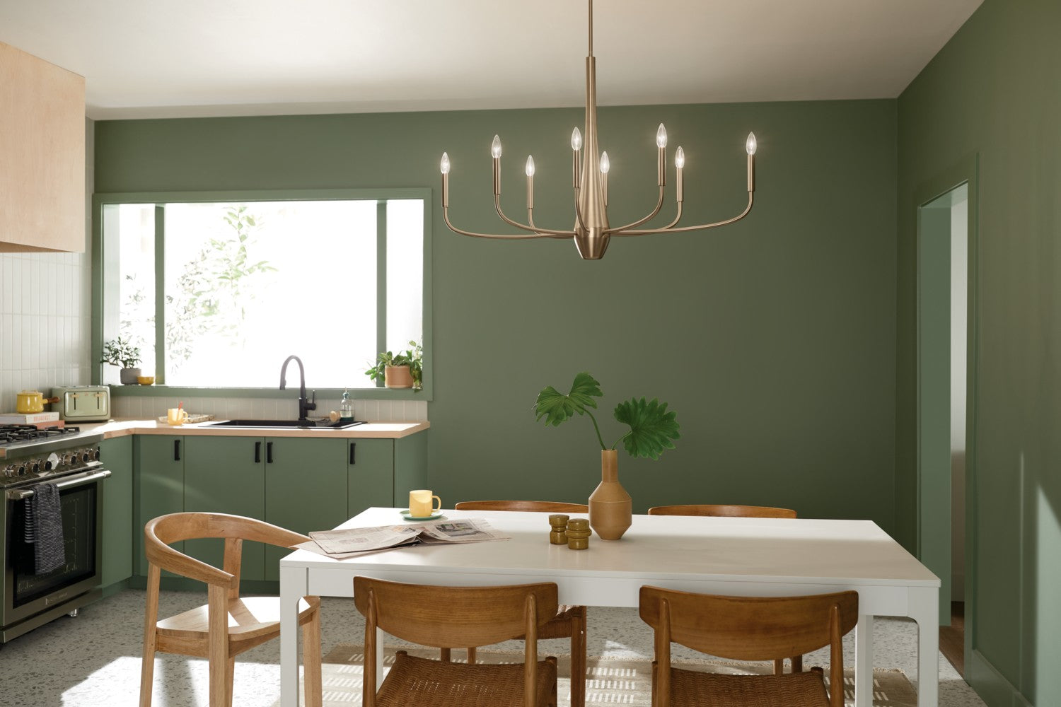 Kichler - 52528CPZ - Eight Light Chandelier - Deela - Champagne Bronze