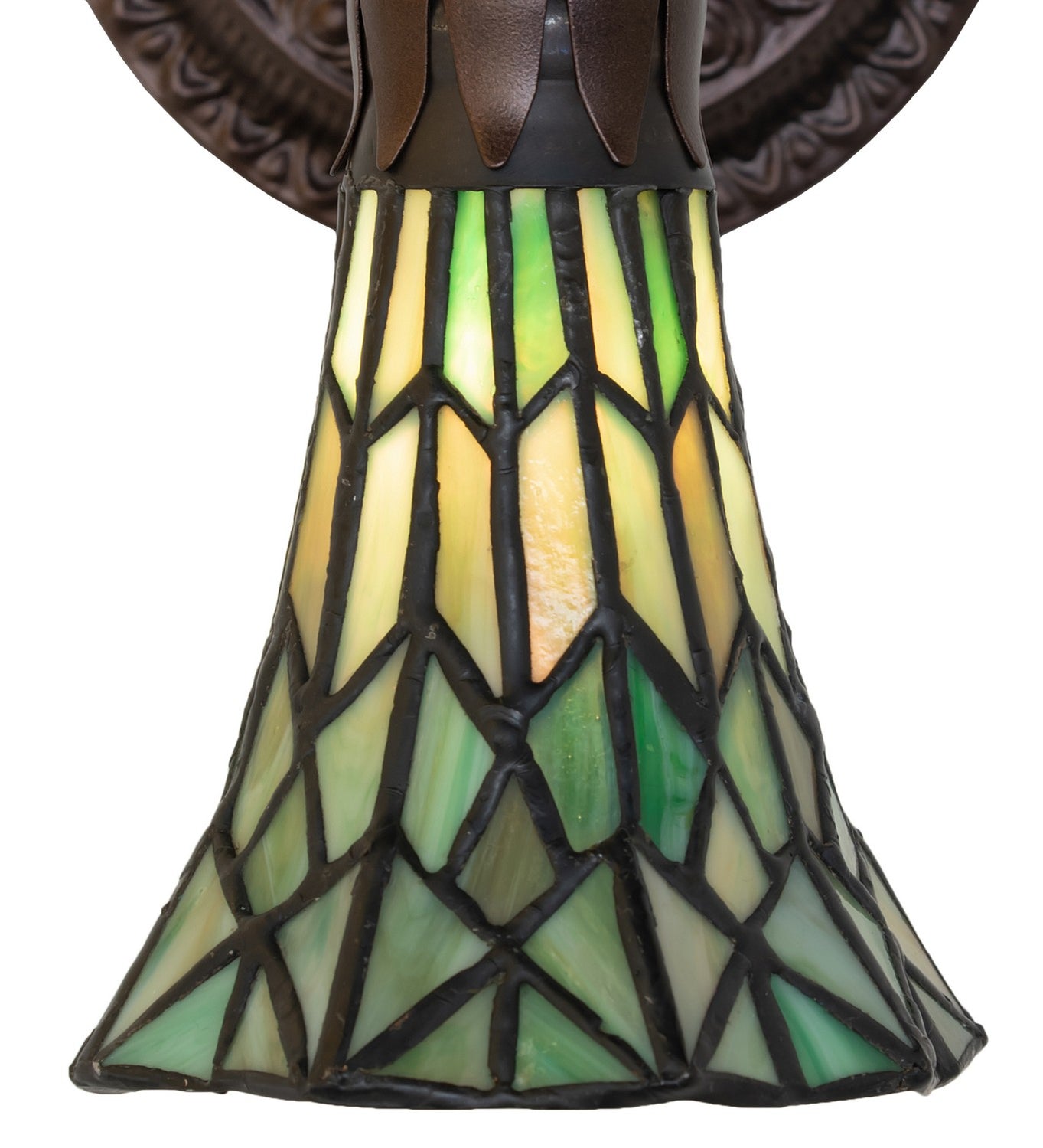 Meyda Tiffany - 251869 - One Light Wall Sconce - Stained Glass Pond Lily - Mahogany Bronze