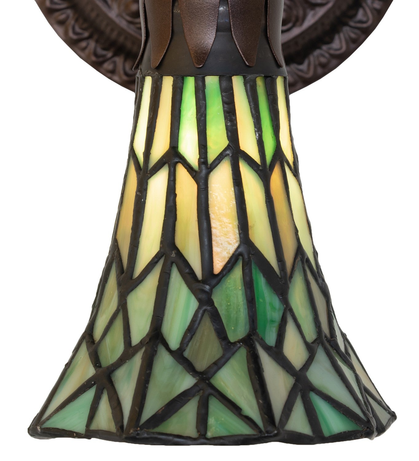 Meyda Tiffany - 251869 - One Light Wall Sconce - Stained Glass Pond Lily - Mahogany Bronze