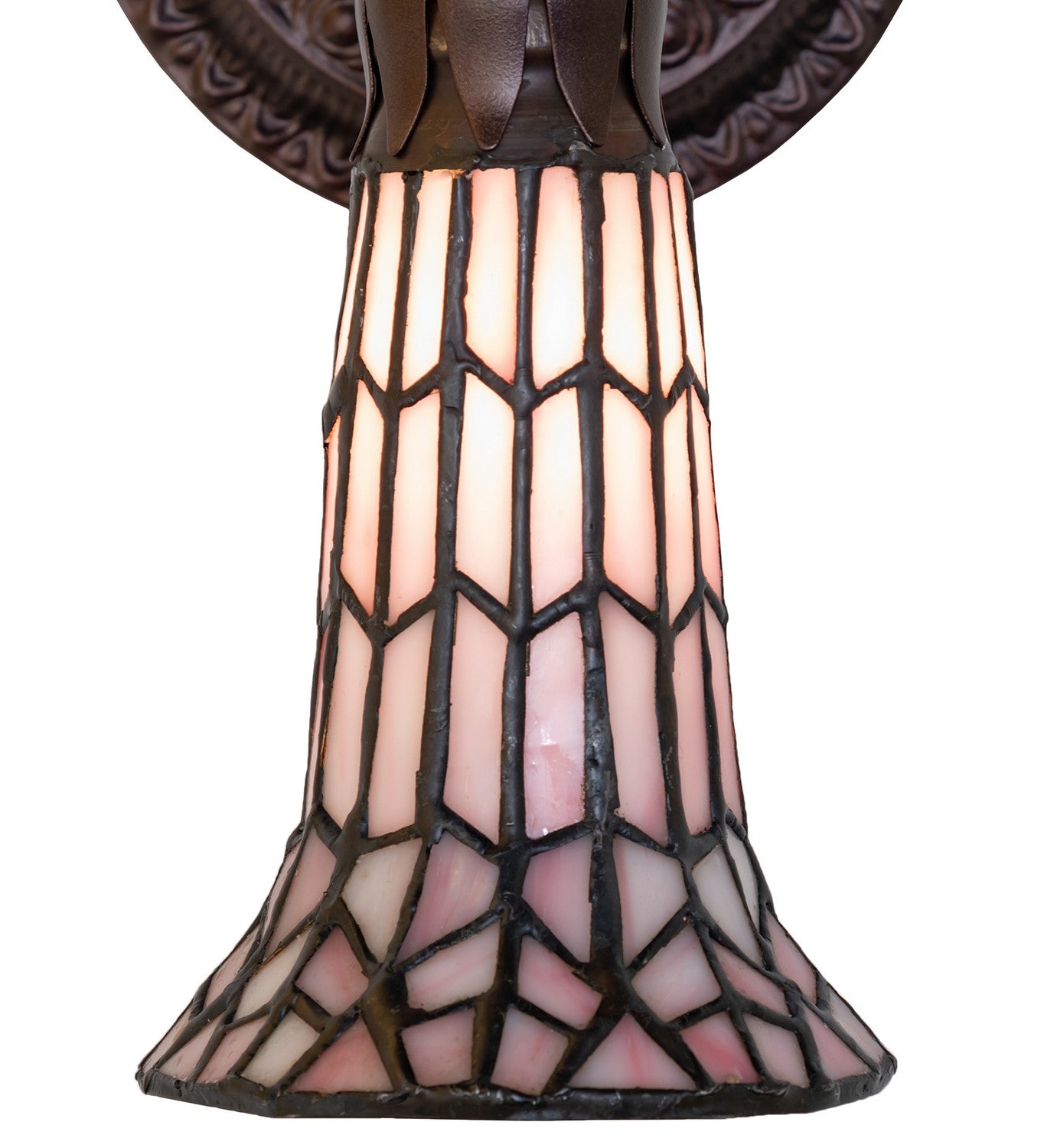 Meyda Tiffany - 251870 - One Light Wall Sconce - Stained Glass Pond Lily - Mahogany Bronze