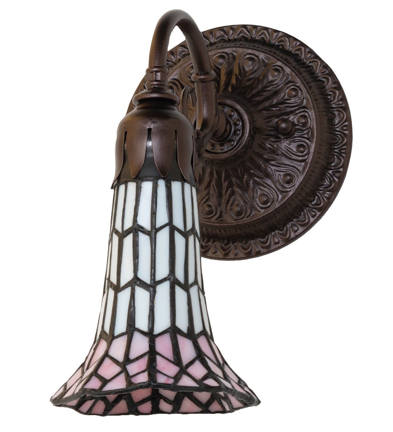 Meyda Tiffany - 251871 - One Light Wall Sconce - Stained Glass Pond Lily - Mahogany Bronze