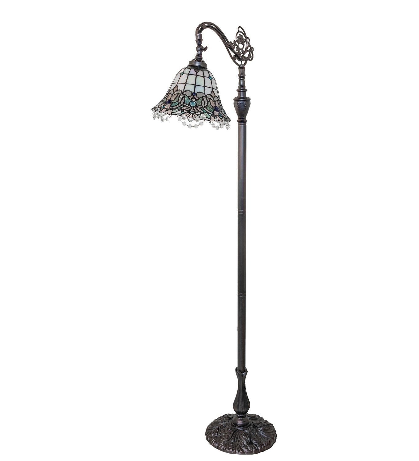 Meyda Tiffany - 255705 - One Light Floor Lamp - Angelica - Mahogany Bronze